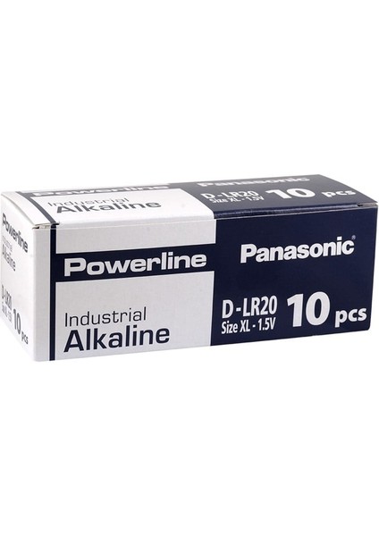 - Powerline - LR20AD/10BB - 1.5 V - D - Alkaline Pil - 10LU Kutu