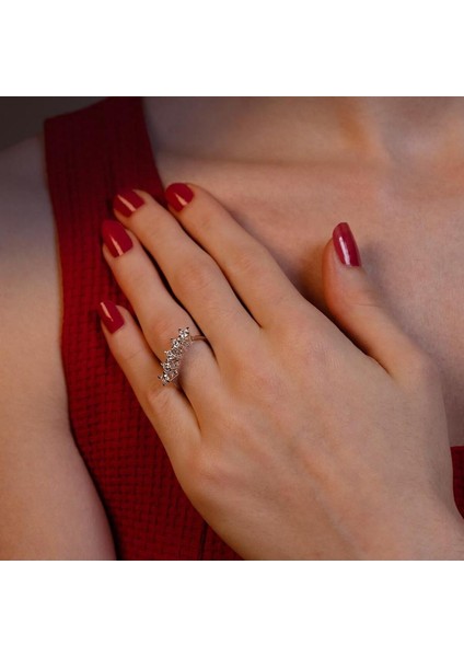 F Renk 0.65 Karat Pırlanta Beştaş Yüzük modelleri