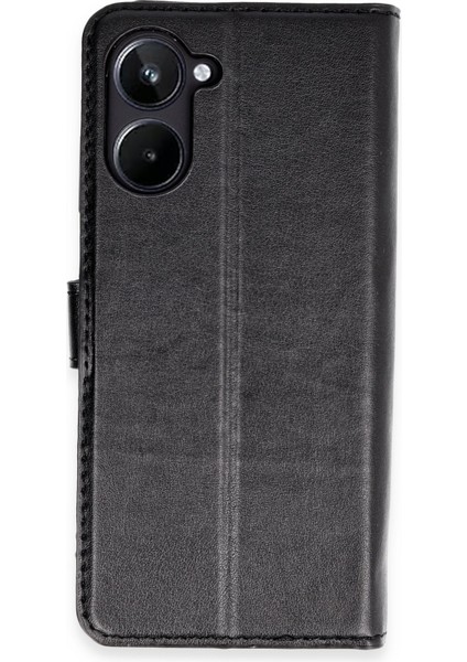 Realme 10 4g Kılıf Cüzdanlı Kapaklı Kılıf - Siyah