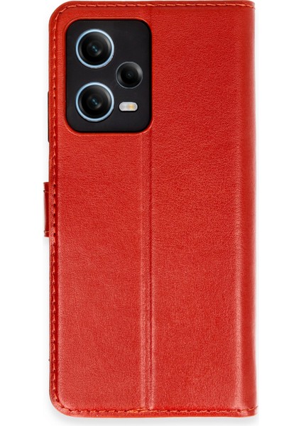 Xiaomi Redmi Note 12 Pro 5g Kılıf Cüzdanlı Kapaklı Kılıf - Kırmızı