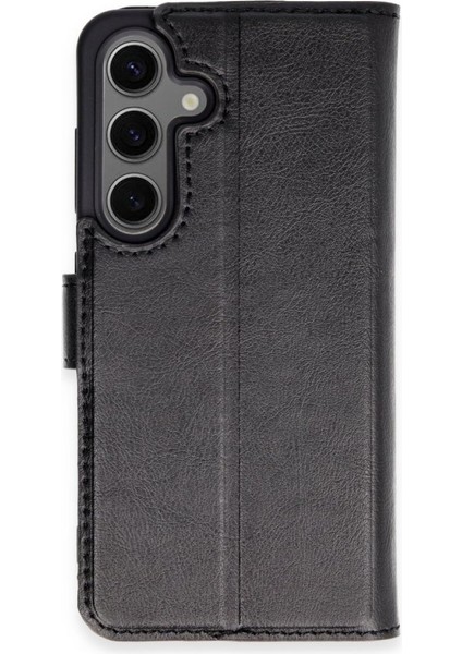 Samsung Galaxy S24 Plus Kılıf Cüzdanlı Kapaklı Kılıf - Siyah