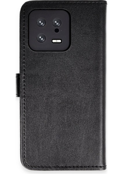 Xiaomi Mi 13 Kılıf Cüzdanlı Kapaklı Kılıf - Siyah