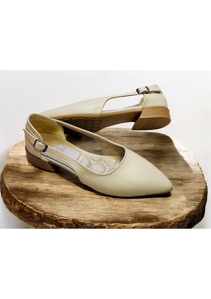 Kafkaslar Yanları Açık Sade Model Bayan Babet Ayakkabı modelleri