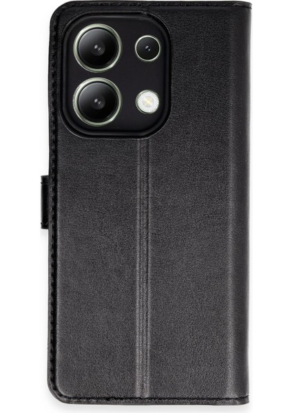 Xiaomi Redmi Note 13 4g Kılıf Cüzdanlı Kapaklı Kılıf - Siyah