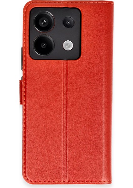 Xiaomi Redmi Note 13 Pro 5g Kılıf Cüzdanlı Kapaklı Kılıf - Kırmızı