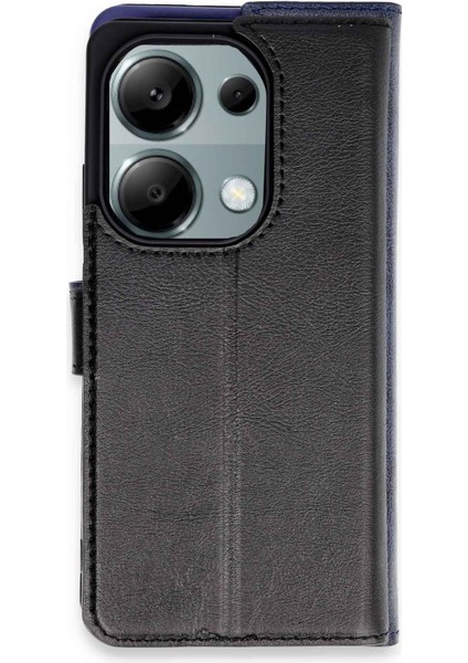 Xiaomi Poco M6 Pro 4g Kılıf Cüzdanlı Kapaklı Kılıf - Siyah