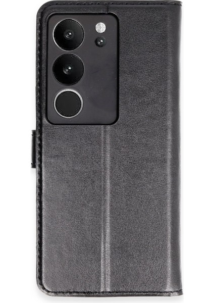Vivo V29 5g Kılıf Cüzdanlı Kapaklı Kılıf - Siyah