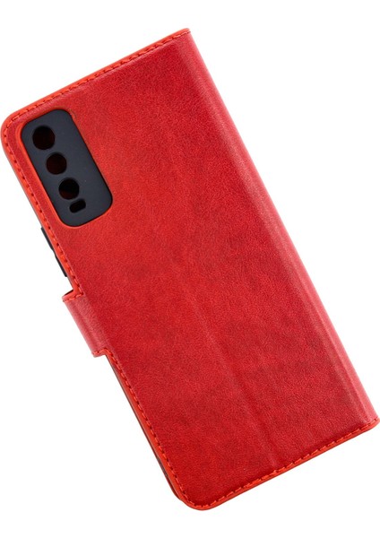 Vivo Y20 Kılıf Cüzdanlı Kapaklı Kılıf - Kırmızı fiyatları