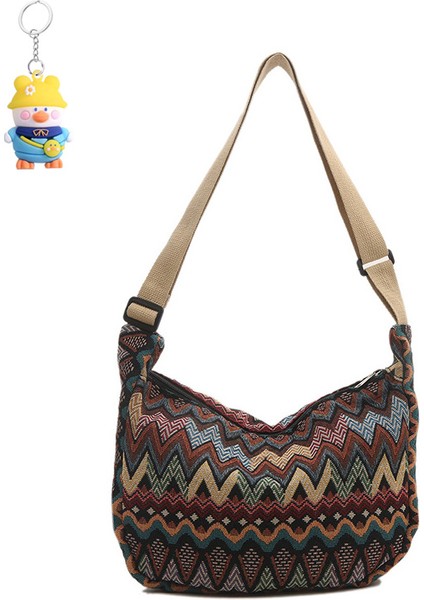 Crossbody Çanta Kadın Büyük Kapasiteli Kanvas Omuzçantasıçok Yönlüüniversite Öğrencisi Işe Gidip Gelmeçantası Köfteçantası (Yurt Dışından)