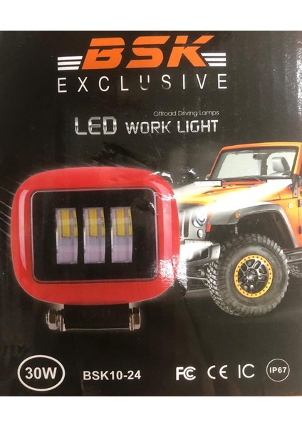 10V-48V LED LAMBA OFF-ROAD 30W KARE
