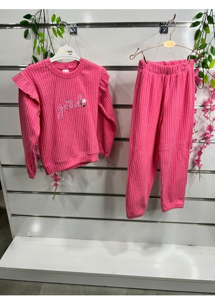 Kız Çocuk Fitilli 2li Takım Pembe