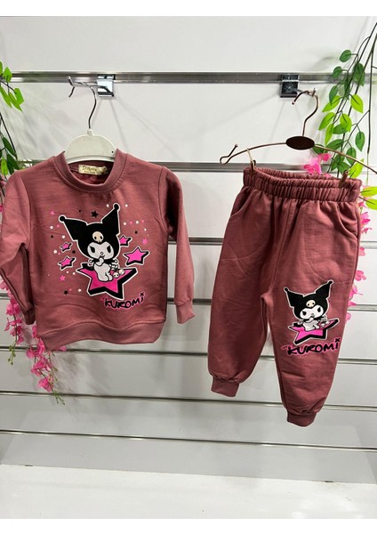 Kız Çocuk Küçük Kuromi Desenli Lila