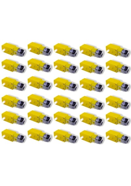 30 Lu 3-6V Dc 250 Rpm Araba Motoru Arduino Projeleri ile Uyumlu Sarı Motor / Deney Motoru