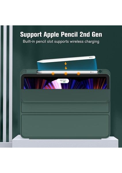 Apple iPad Pro 13 M4 (2024) Kalem Şarjına Uygun Kalemlikli Yatay Standlı Stromix Smart Kılıf A2925 A2926 fiyatları