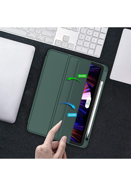 Apple iPad Pro 13 M4 (2024) Kalem Şarjına Uygun Kalemlikli Yatay Standlı Stromix Smart Kılıf A2925 A2926 fırsatları