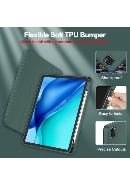 Apple iPad Pro 13 M4 (2024) Kalem Şarjına Uygun Kalemlikli Yatay Standlı Stromix Smart Kılıf A2925 A2926 indirimleri