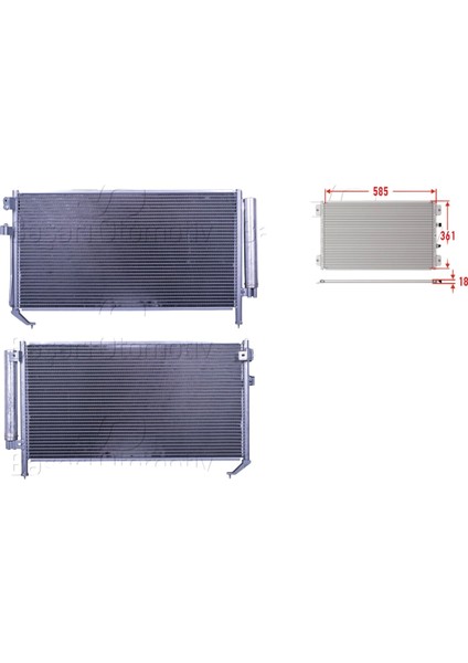 Klima Radyatörü 585X361X18 - 73210-SA000 Wisco - Subaru Forester 2.0. 2.5 02 ve Sonrası Uyumlu