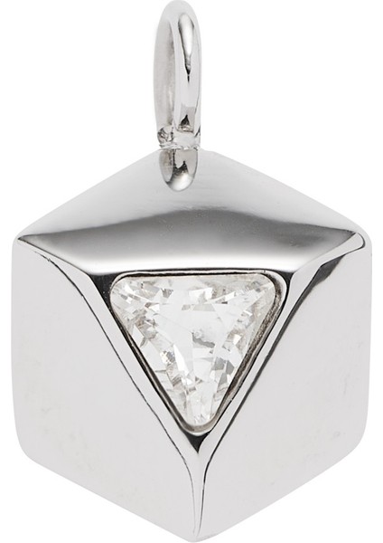 Swarovski® Kristalli Kesimli Yüzeyli Prizmatik Manyetik Kolye Ucu
