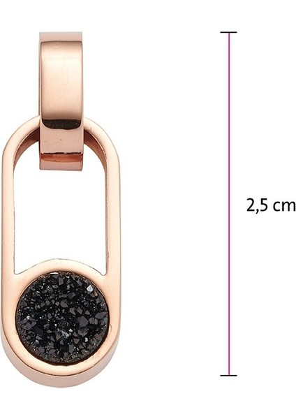 Pembe Altın Renkli Akik Taşlı Manyetik Kolye Ucu modelleri