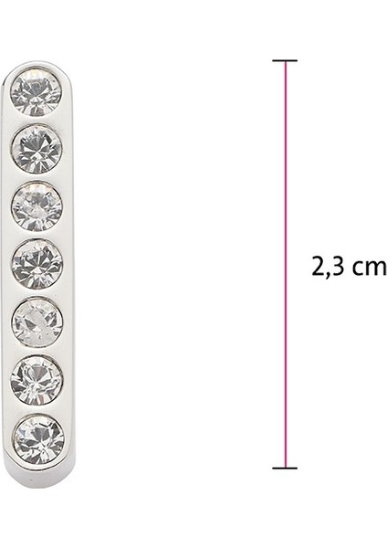 Yedi Adet Swarovski® Kristalli Paslanmaz Çelik Manyetik Kolye Ucu fırsatları
