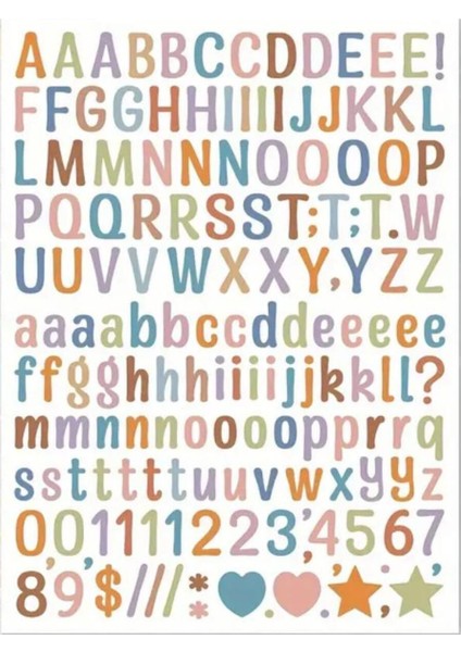 150+ Adet Etiket Sticker - Alfabe Sayı Renkli Su Geçirmez (Okul,laptop,bardak) fiyatları