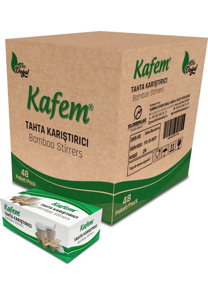 Ahşap Tahta Karıştırıcı 250 Li x 48 Paket (Koli) - Kafem