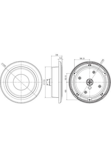 Frıstom 12V-36V Stop Lambası Yuvarlak (Neon Ledli) (3 Fonksiyonlu) (Kırmızı-Sarı) (155 Mm) E9