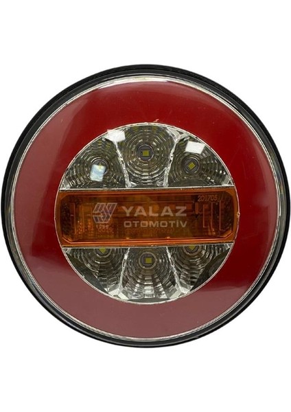 12V STOP LAMBASI LEDLİ (PARK-FREN-SİNYAL) (YUVARLAK) (140 MM)