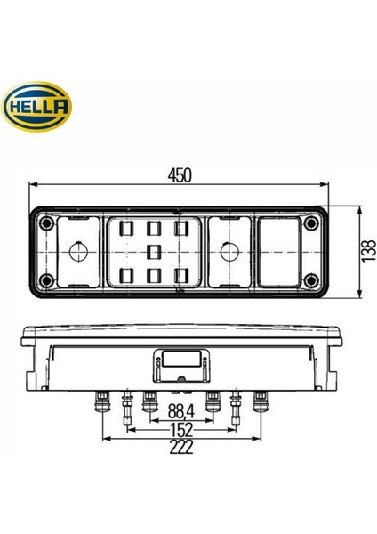 24V STOP LAMBASI LEDLİ KRONE DORSE BOYNUZLU SOL