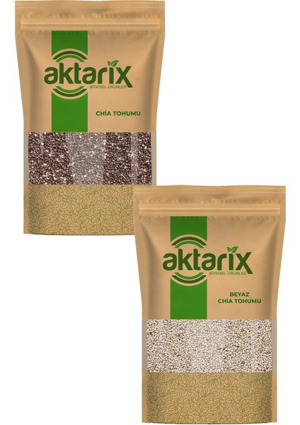 500 gr Beyaz Chia Tohumu + 500 gr Siyah Chia Tohumu