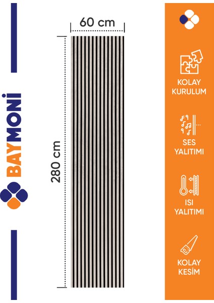 Akustik Panel Mercan 60X280X1,7CM