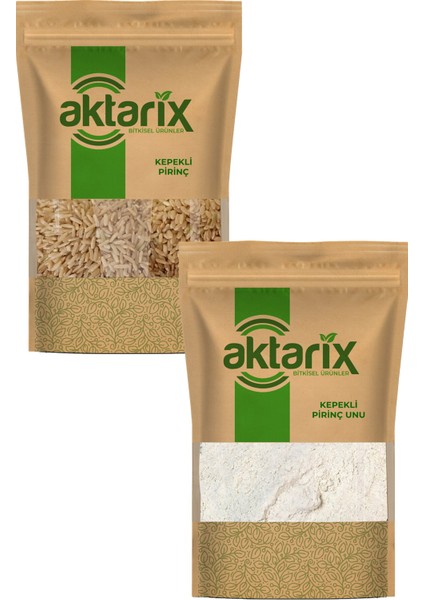 50 gr Kepekli Pirinç + 50 gr Kepekli Tam Pirinç Unu