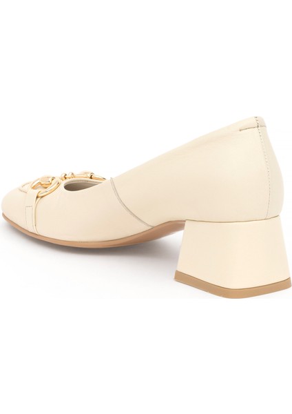 Kadın Krem Topuklu Ayakkabı 50287344-VR071