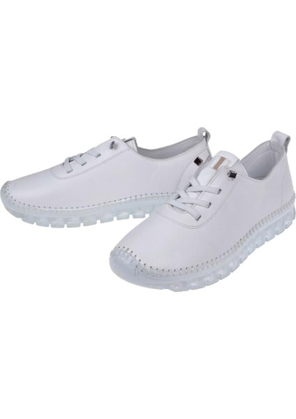 Hakiki Deri Comfort Kadın Ayakkabı VOY-9050 Beyaz fırsatları