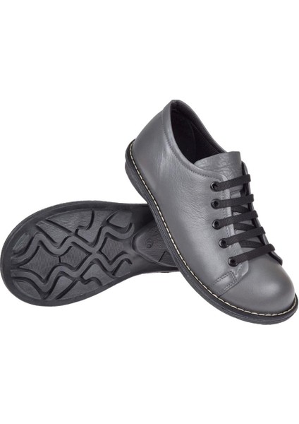 Hakiki Deri Kadın Casual Ayakkabı 34210 Gri indirimleri