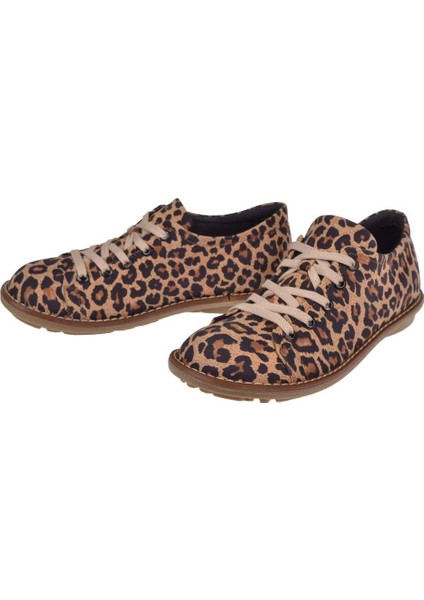 Hakiki Deri Kadın Casual Ayakkabı 34210 Leopar fırsatları