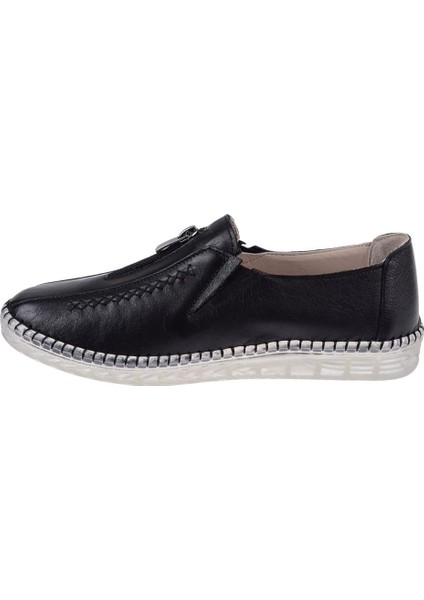 Hakiki Deri Comfort Kadın Ayakkabı AT-5219 Siyah modelleri