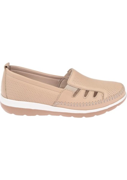 Hakiki Deri Comfort Kadın Ayakkabı VOY-110 Bej fiyatları