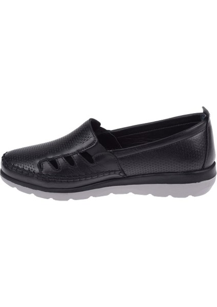 Hakiki Deri Comfort Kadın Ayakkabı VOY-110 Siyah modelleri