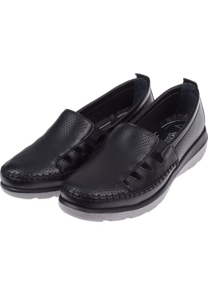 Hakiki Deri Comfort Kadın Ayakkabı VOY-110 Siyah fırsatları