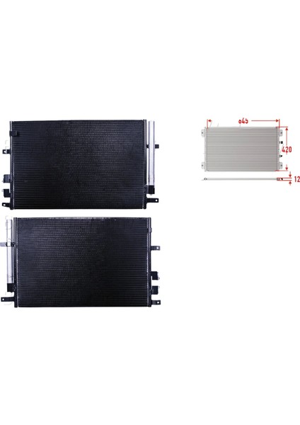 Klima Radyatörü 645X420X12 – 60694767 Wisco - Alfa Romeo 159 06 ve Sonrası Uyumlu