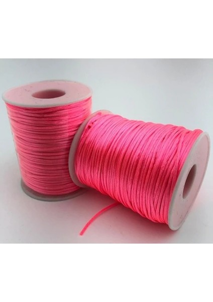 Neon Pembe İnce Filoş İp 2 Mm 3 Top