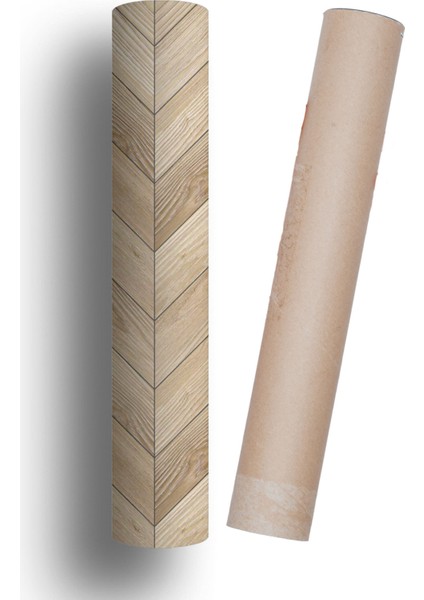 Yer Kaplama Folyosu Kendinden Yapışkanlı Laminasyonlu Balıksırtı Ahşap Parke Desen 60 cm x 100 cm modelleri