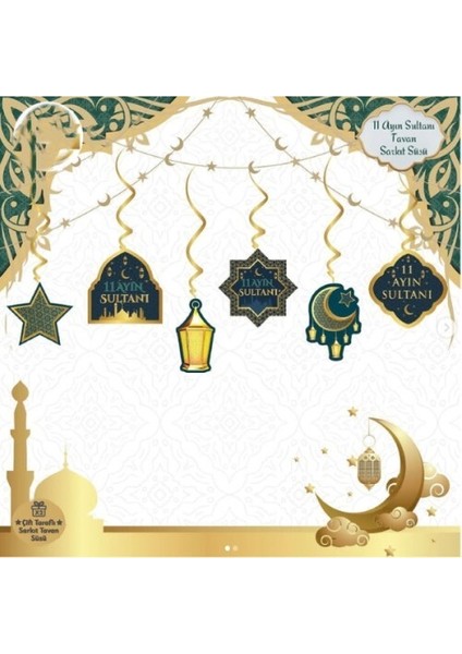 6'lı Sarkıt Ramazan Süsü Yeşil