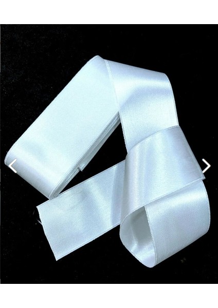 Beyaz 6 Cm Saten Kurdela 10 Metre 3 Adet