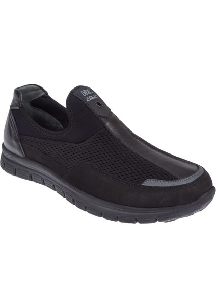 Hafif Taban Erkek Spor Ayakkabı Sneaker FOR-44104 Siyah