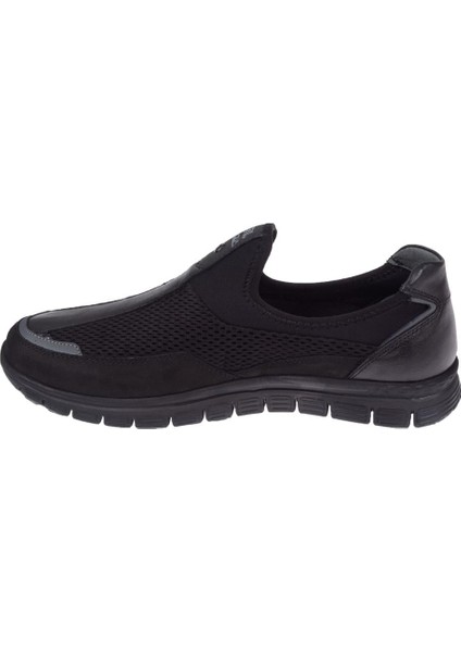 Hafif Taban Erkek Spor Ayakkabı Sneaker FOR-44104 Siyah
