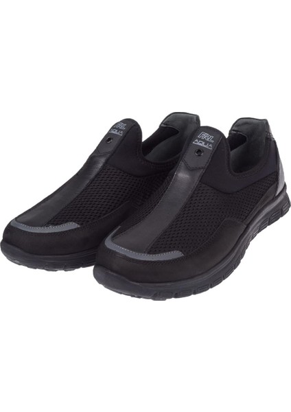 Hafif Taban Erkek Spor Ayakkabı Sneaker FOR-44104 Siyah