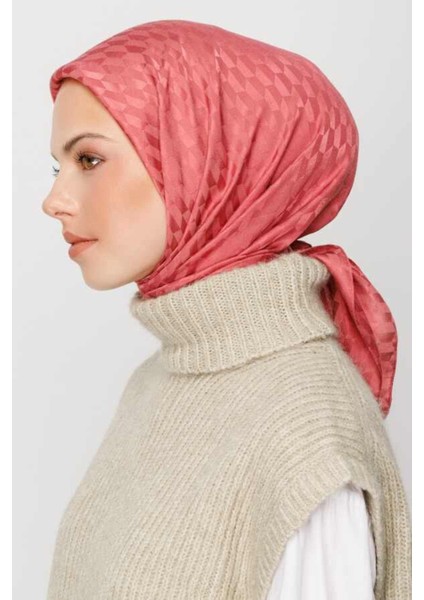 Qoza Ipeksi Jakar Eşarp - Şeker Pembe