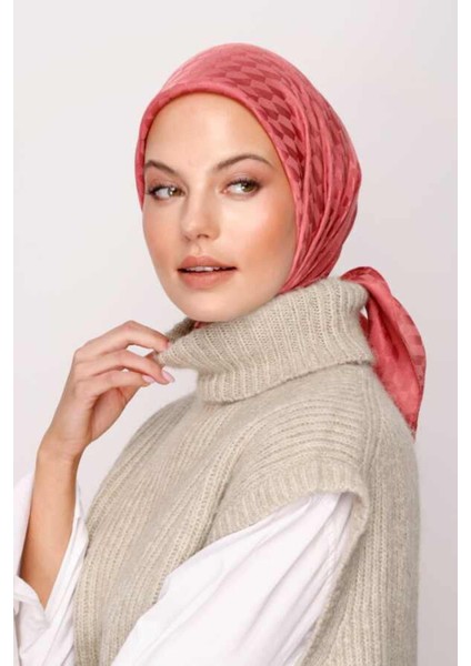 Qoza Ipeksi Jakar Eşarp - Şeker Pembe
